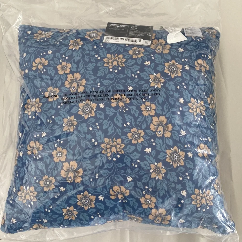 Home Decor Floral Patchwork Tomorrows Heirloom Pillow Martha Stewart For Macy’s - Picture 2 of 4